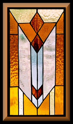 Amber Stained Glass Panel