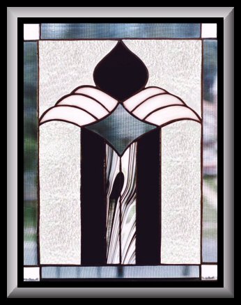 Elegant Abstract Stained Glass Panel