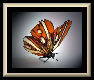 Sepia Butterfly Stained Glass