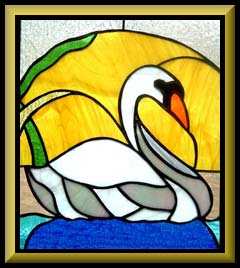 The Swan Stained Glass Panel